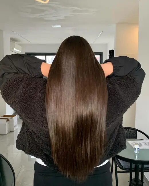 החלקות שיער — דוגמה לתוצאה